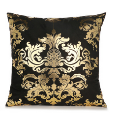 Elegant White, Gold and Black Decorative Pillow Covers