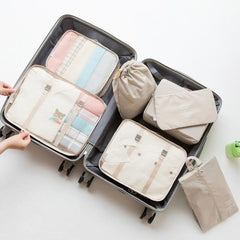 7-Piece Travel Organizer Set for Luggage and Clothing
