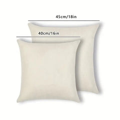 Set of 4 Linen Floral Pillow Covers for Home Decor