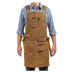 Multi-Pocket Canvas Apron for Work with Logo Printing