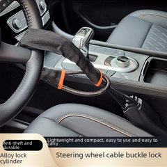 Universal Car Steering Wheel Lock with Steel Cable (Best Seller)