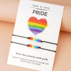 Rainbow Color Beaded Weave Bracelet (Pride)