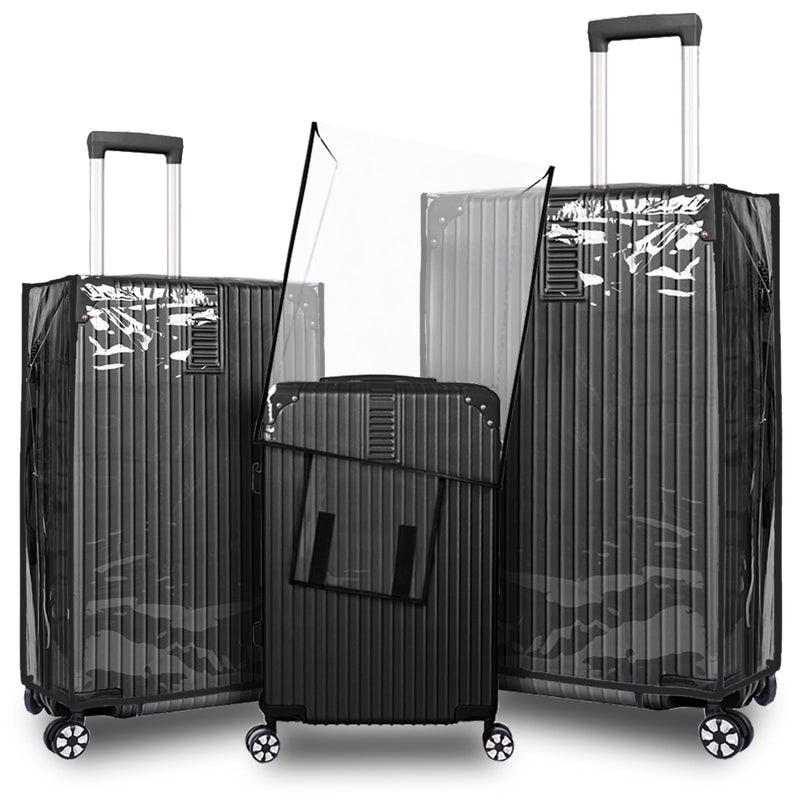 Travel Accessories Luggage Covers For Suitcase Tsa Approved Travel Bag Protector Thicken Anti-scratch Waterproof Transparent Suitcase Cover for Travel Fits Most 20