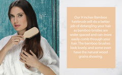 Bamboo Wooden Detangling Hair Brush