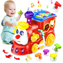 Musical Train Baby Toys 6-12 12-18 MonthsEarly Educational Learning Montessori Kids