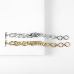Stylish Punk-Inspired Rhinestone Chain Bracelet for Women