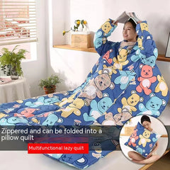 Multi-functional Sleeved Quilt for Students in Dorms