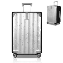 T Tersely Travel Suitcase Protector Cover 20/24/26/28/30 Inch Clear Suitcase Covers for Luggage 0.3mm PVC Luggage Cover Protector and Black Stretch Cloth (26 inch)