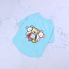 Chao Brand Cute Cotton T-shirt for Pets - Three Bears