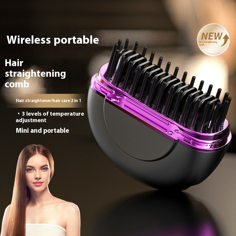 Portable Ceramic Hair Straightener, USB Rechargeable