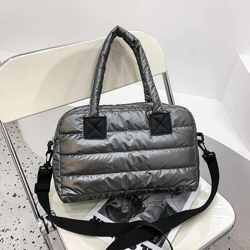 Cotton Puffer Messenger Crossbody