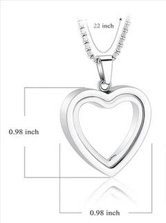 Heartfelt Remembrance: Stainless Steel Heart-Shaped Cremation Pendant (Keepsake)