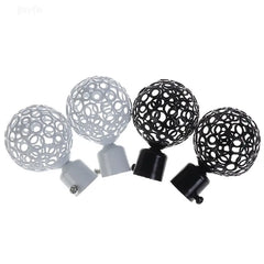 2pcs Iron Curtain Rod Ends 22mm & 28mm Diameter