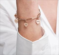 Personalized Name Bracelet with Heart Pendant