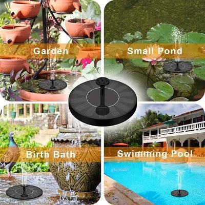 1.5W Solar Fountain Pump Kit with 6 Nozzles