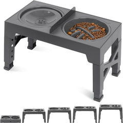 Elevated Slow Feeder Pet Bowl with Stainless Steel (2-in-1)