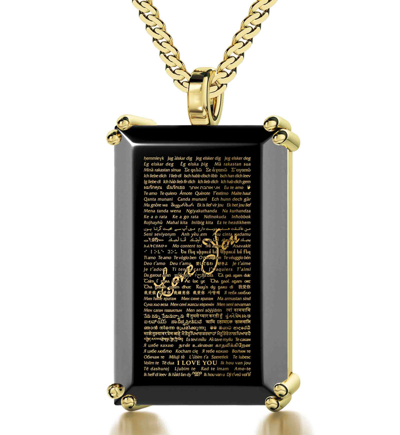 “I Love You” Necklace (Inscribed in 120 Languages)