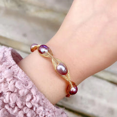 Colorful Baroque Pearl Bracelet from Zhuji