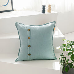 Solid Color Cotton-Linen Cushion with Insert (Japanese Style)