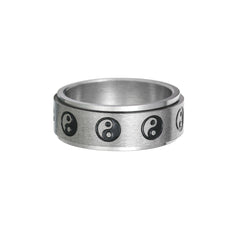 Stainless Steel Turning Decompression Gossip Ring for All (Yen Yang)