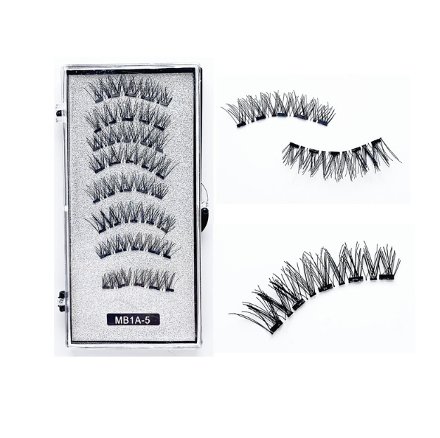 Reusable Magnetic Eyelash Kit with Tweezers (One Set)
