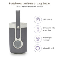 Leather Heating Bottle Bag with Three-speed Adjustment