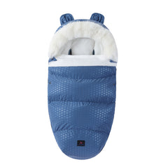 Thickened Fleece Baby Sleeping Bag with Fur Collar