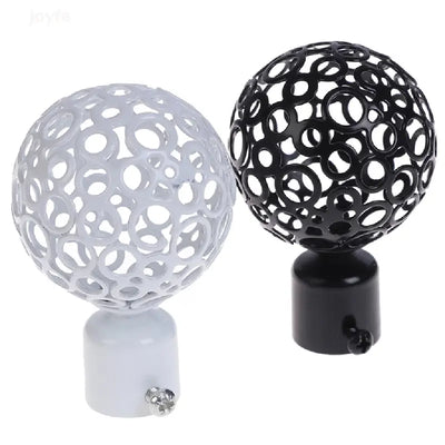 2pcs Iron Curtain Rod Ends 22mm & 28mm Diameter
