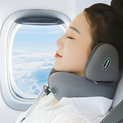 U-Shaped Travel Pillow with Noise Reduction Massage