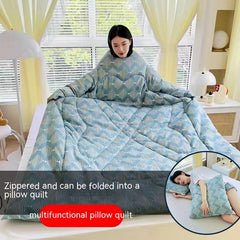 Multi-functional Sleeved Quilt for Students in Dorms