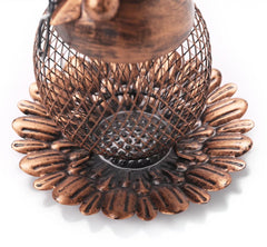 Outdoor Iron Owl Hummingbird Feeder for Courtyards