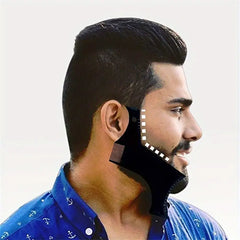 Men's Beard Shaping Template Guide Tool for Perfect Lines