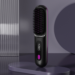 USB Charging Ceramic Heated Hair Straightening Comb