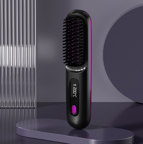 USB Charging Ceramic Heated Hair Straightening Comb