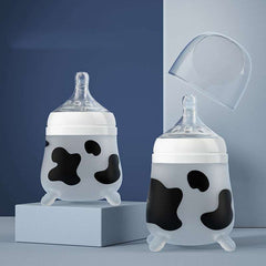 Silicone Baby Feeding Bottle for Newborns, Anti-Choking
