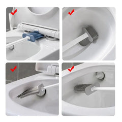Wall-mounted Toilet Brush Set for Corner Cleaning