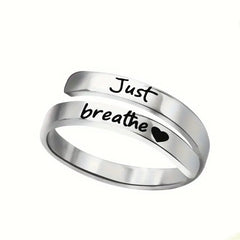 Silver Spiral Heart Ring (Stainless Steel)