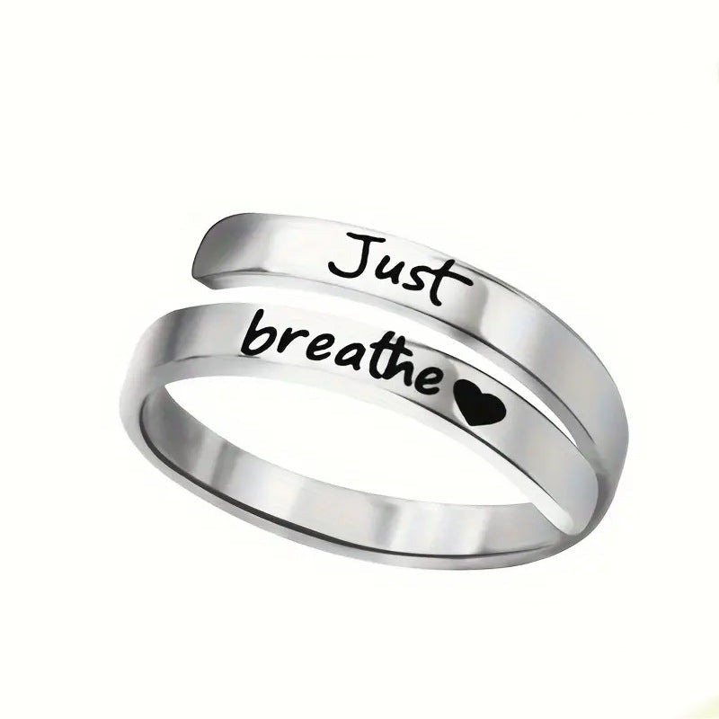 Silver Spiral Heart Ring (Stainless Steel)