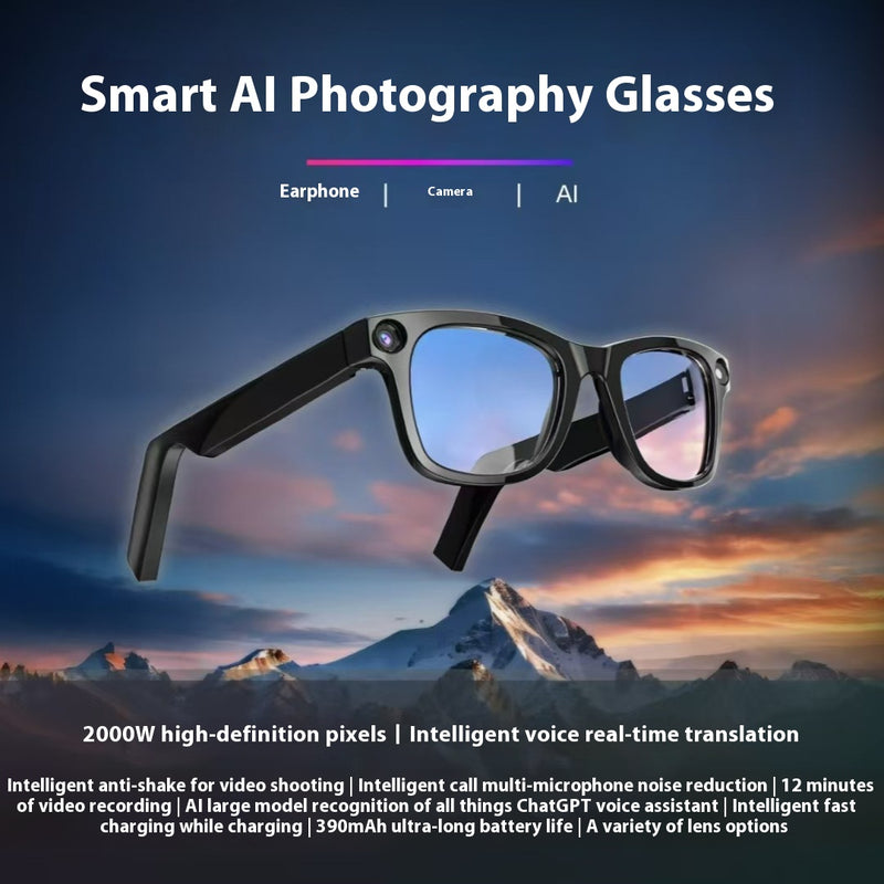 AI Camera Smart Glasses for Hands-Free Recording