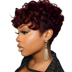Short Pixie Cut Wigs for Women (Synthetic)