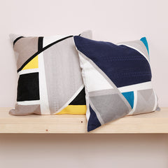 Geometric Embroidered Throw Pillows