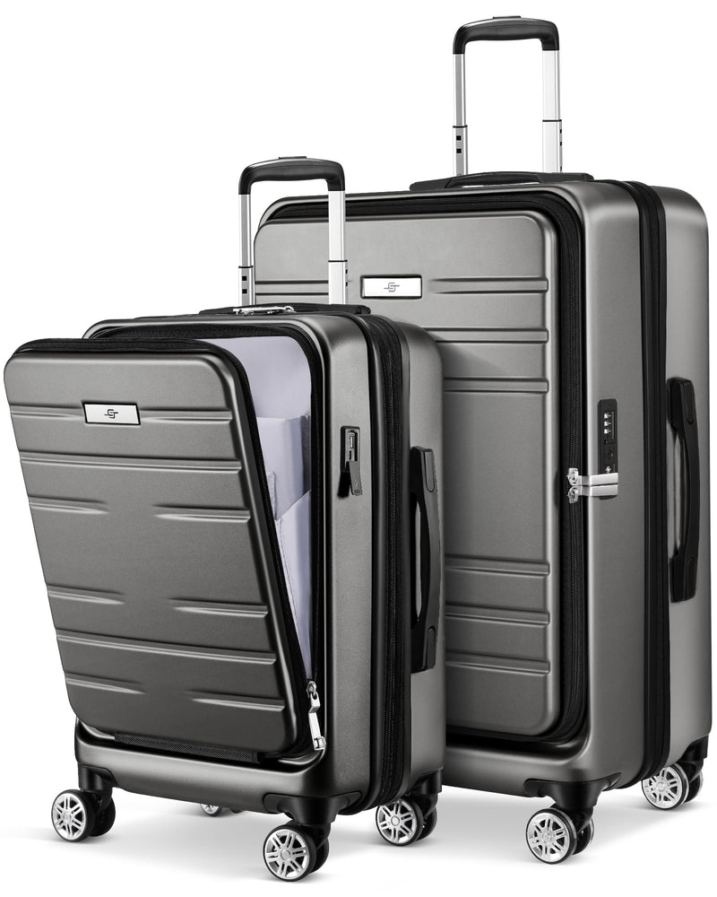 2 piece luggage sets PC Hard Shell Luggage Set with Spinner Wheels TSA Lock 20 24 inch Travel Suitcase Sets