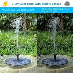 1.5W Solar Fountain Pump Kit with 6 Nozzles
