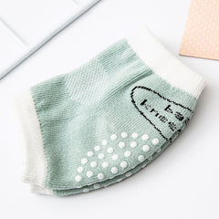 Breathable Cotton Baby Knee Pads and Elbow Socks Set