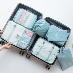 7-Piece Travel Organizer Set for Luggage and Clothing