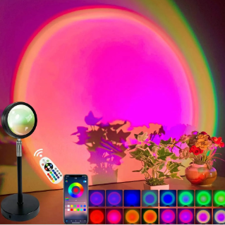 Sunset Lamp with RGB Rainbow Projection (One Piece)