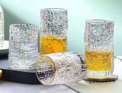 Leather Textured Tree Pattern Glasses for Home Use