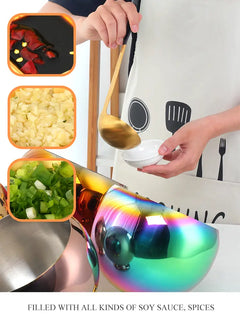 Stainless Steel Condiment Container and Serving Bowl (1 Pc)