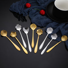 Stainless Steel Spoon with Cherry Blossom Design