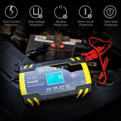 LCD Display Motorcycle Battery Charger